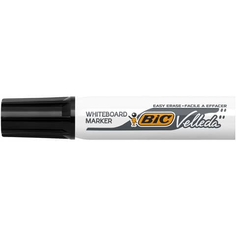 Marcatore per lavagne bianche BIC Velleda 1781 punta a scalpello 3,3-4,6 mm nero - 9402981